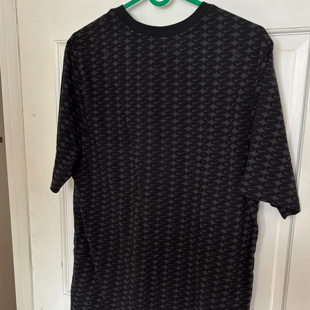 Nike Black Short-Sleeve Tee with Bright Blue Swoosh